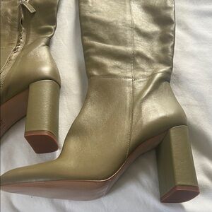 Zara Olive Heeled Boots